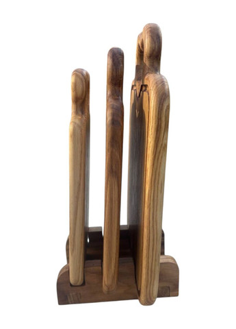 Набор деревянных дощечек кухонные доски на деревянной подставке 3 в 1 Дуб (полированный) №2 No Brand (367585533)