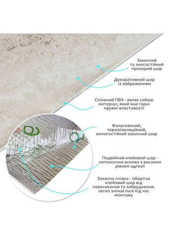 Самоклеюча вінілова плитка в рулоні 600х3000х2мм Перламутровий мармур Глянсова SW-00001283 love-shopping Sticker Wall (354655449)