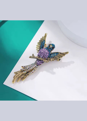 Брошь колибри со стразами на ветке. No Brand (340916709)