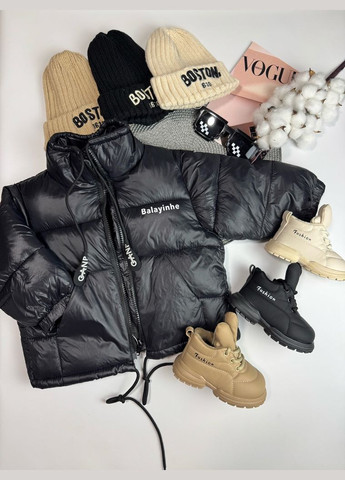 Черная демисезонная курточка демисезонная balayinhe цвет черный 10192 No Brand