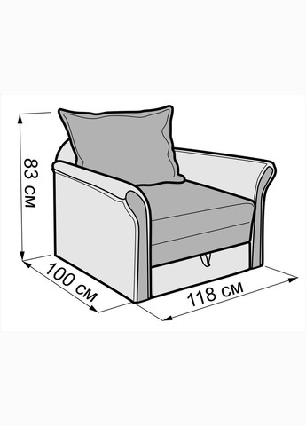 Современное раскладное кресло Стелла ТМ No Brand (325484367)