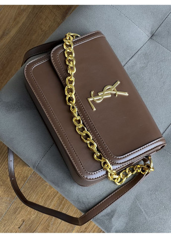 Жіноча сумка Solferino YSL коричневий клатч No Brand (369935798)