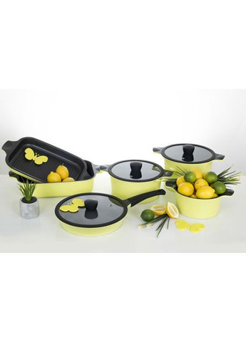 Сковорода з кришкою Zitrone 28 см Yellow (RG-2108-28) Ringel (307436221)