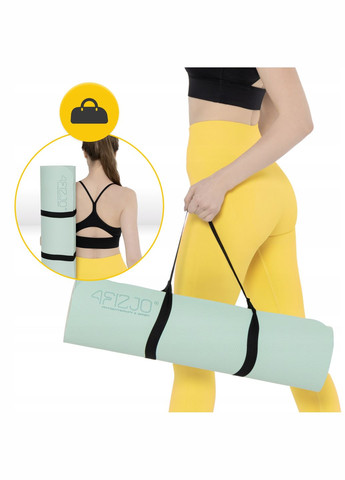 Коврик (мат) спортивный TPE 180 x 60 x 1 см для йоги и фитнеса Mint/Grey () 4FIZJO P-5907739311917 (342758150)