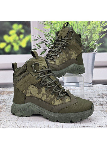 Хаки зимние ботинки мужские зимние хаки на меху Dago Style