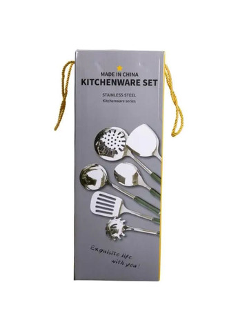 Набор кухонных принадлежностей на подставке 7 предметов кухонные аксессуары на подставке с серебристым HP-20-70 Yiwu (353504146)