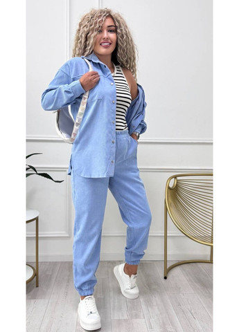 Костюм (сорочка, штани), колір Блакитний No Brand (361245771)