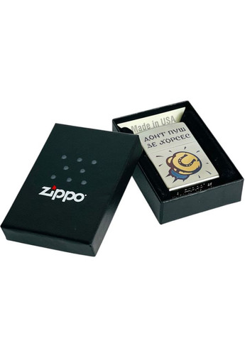 Зажигалка 205 dont push the kons CLASSIC satin chrome Zippo (350879403)