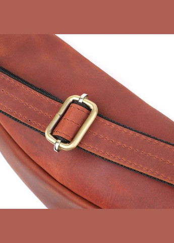 Сумка на пояс через плече шкіряна жіноча Рудий 35697 Shvigel (334673995)