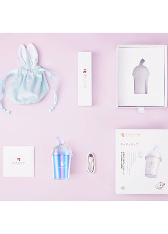 Вакуумний стимулятор у формі стаканчика з трубочкою Joy Cup голубий, 9.1 см х 4.6 см BeYourLover (371907541)