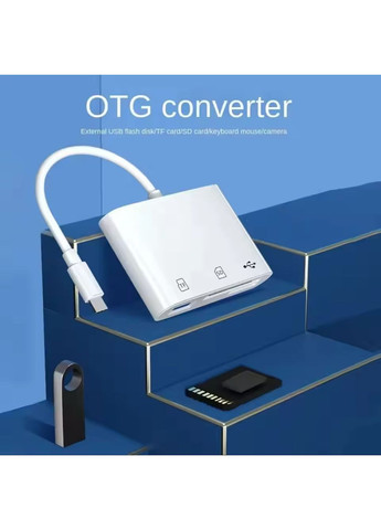 Переходник Type-C на USB, SD/TF Card Reader, переходник для флешки и карты памяти ( ) China (366874571)