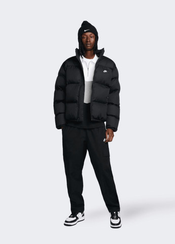 Черная демисезонная куртка мужская portswear club puffer fb7368-010 primaloft зима черная Nike