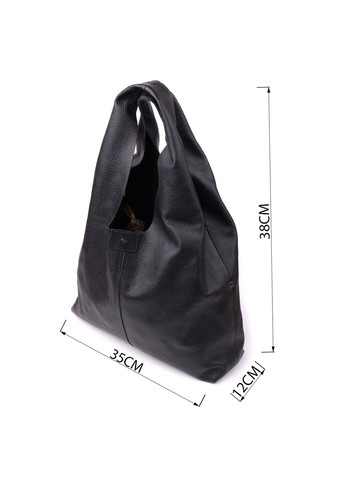 Жіночий шоппер 2 в 1 із натуральної шкіри 22881 Чорний Grande Pelle (317254192)