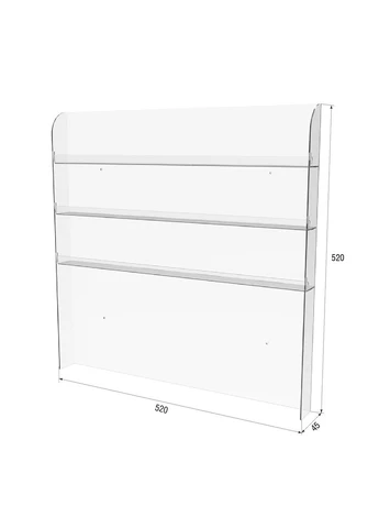 Стенд для лаков 520х45х520 мм 3 яруса Ekostar (367609761)