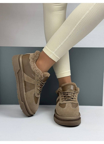 543 Кросівки Зимові Бежеві Шкіра с замшею утеплені VIKA бежеві зими (372384879)