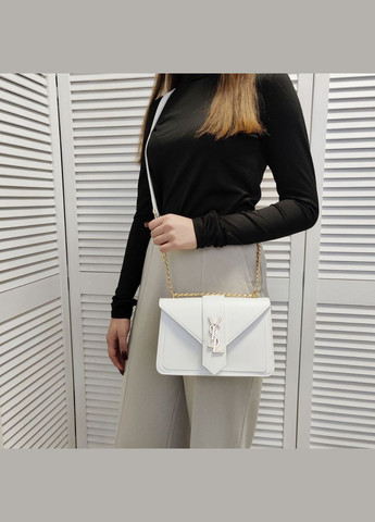 Сумка Ив Сен-Лоран (білий з чорним) No Brand (296932851)