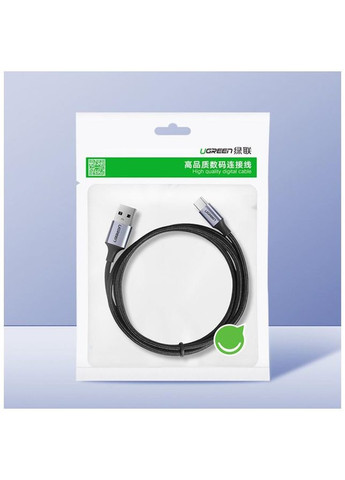 Кабель USB-A 2.0 to USB-C Cable Nickel Plating Aluminum Braid 1m (Black) (UGR-60126) (UGR-60126) Ugreen US288 (372682670)