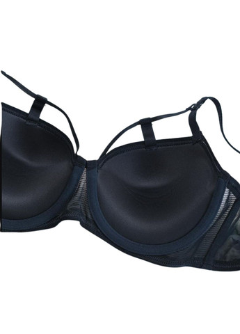 Чорний балконет жіночий бюстгальтер з формованими чашками та push up inspiration comfort (1580-65) Macarena з кісточками