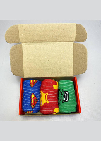 Комбіновані набір жіночих шкарпеток 36-41 на 3 пари з мультяшним малюнком у коробці Vakko (307715026)