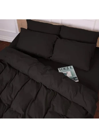 Постельное белье 002 Black Фланель 175х210 (2200009648250) Mirson 002 Black Фланель 175х210 Двоспальний (379101004)
