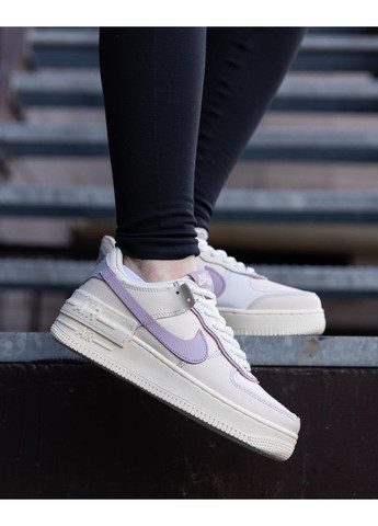 Білі Осінні кросівки чоловічі nike air force 1 shadow white purple найк аір форс 1 преміум No Brand