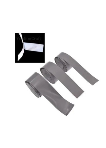 Светоотражающая лента на одежду 2 см на 5 м серый Jannet Стрічка (318172839)