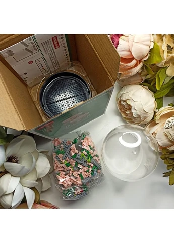 Конструктор Pink Roses Серія Flower Flask Квітка в колбі Рожеві троянди 397 деталей (2104619277) No Brand (382242252)