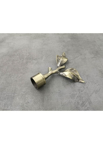 Карниз Лист рози гладкая штанга одинарный модерн 25 мм 300 см Антик Quadrum (352778042)