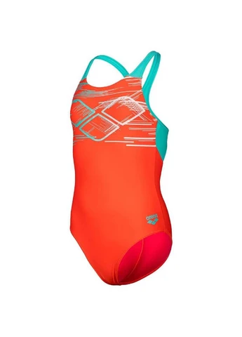Оранжевый демисезонный детский купальник pastime swimsuit v back оранжевый Arena