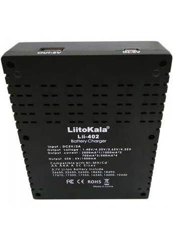 Универсальное зарядное устройство Lii-402 для 4 аккумуляторов 18650, AAA, AAA Li-Ion, LiFePO4, LiitoKala (318015578)