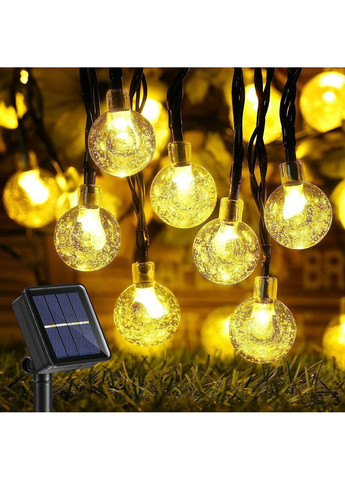 Вулична світлодіодна гірлянда на сонячній батареї "Кришталеві кулі", 50 куль, 8 режимів освітлення SunLamp (356893738)