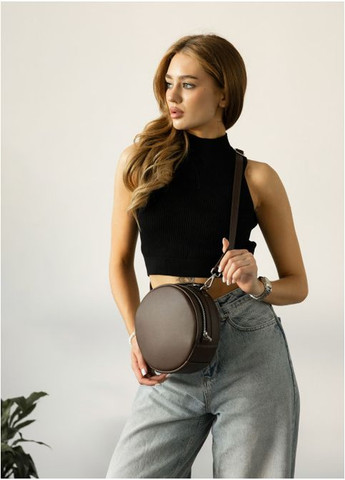 Жіноча сумка кросбоді через плече з екошкіри Шоколадна (11300201020) Sambag (360752284)