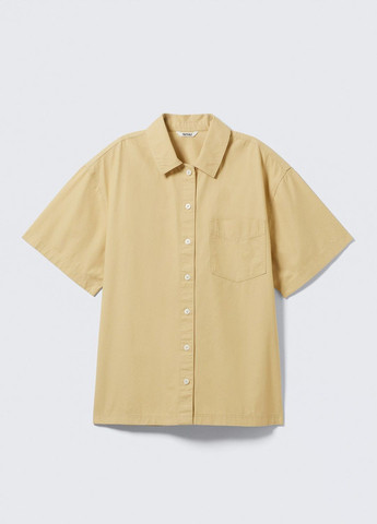 Желтая рубашка однотонная Monki