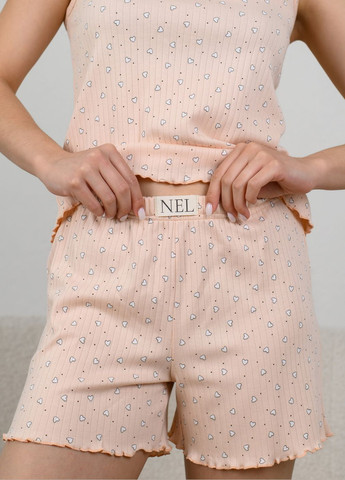 Персикова всесезон піжама жіноча майка + шорти N.EL.