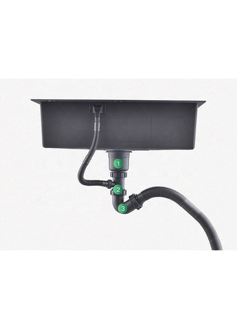 Чорна мийка врізна з PVD покриттям багатофункціональна Nett NB-7042 (352729994)