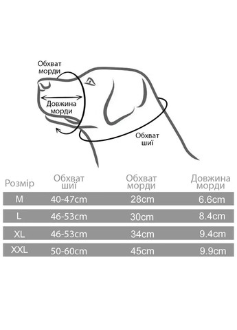 Намордник для собак, металлический кожаный Черный L Maychan (308862963)