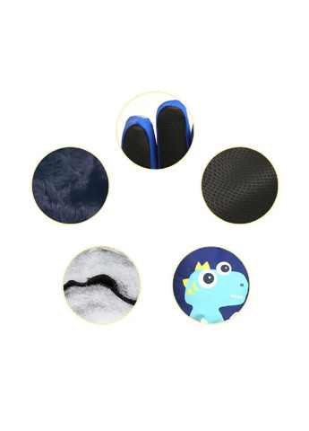 Перчатки детские на флисе с прорезиненным сенсорным покрытием ремешком на липучке манжетами (478576-Prob) Динозаврик М Unbranded (307115512)