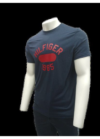 Комбінована чоловіча футболка червона з круглим вирізом 1985 року hilfiger р.м (194999268463) Tommy Hilfiger slim fit