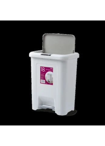 Ведро для мусора MVM с крышкой и педалью BIN-03 18л Серое (BIN-03 18L GRAY) МВМ (365280867)