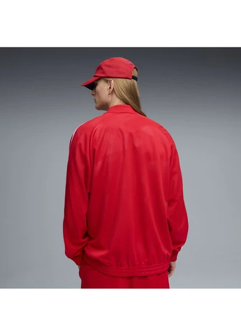 Красная демисезонная олимпийка scuderia ferrari t7 oversized track jacket men Puma