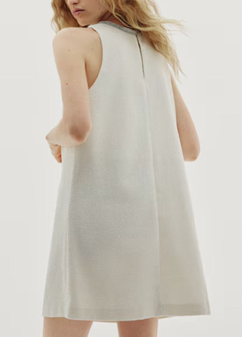 Молочное повседневный платье H&M однотонное