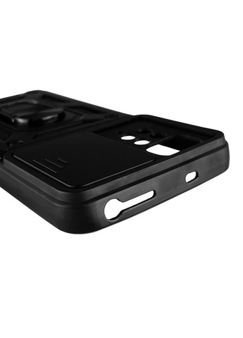 Чехол для Redmi Note 11 4G бронированный с кольцом-держателем со шторкой на сяоми редми нот 11 чёрный rg1 Xiaomi (366019243)