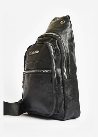Сумка мужская через плечо из экокожи черного цвета Let's Shop (336147713)