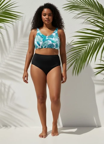 Черный летний спортивный купальник 3-в-1 rashie swimwear long sleeve для серфинга upf 50+ черный (10010) раздельный FS