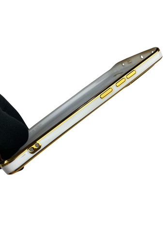 Чохол для Redmi Note 13 Pro Plus з кільцем MagSafe із золотою окантовкою на сяомі редмі нот 13 про плюс білий gs1 Xiaomi (366232544)