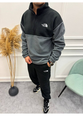 Сірий демісезонний костюм 507 теплий,двосторонній фліс полар,штани та кофта the north face Україна