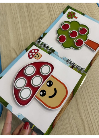 Книжечка на липучках «Мои первые аппликации" — развивающая игра для малышей, первые творческие занятия No Brand (370952843)