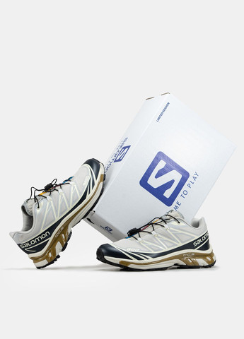 Белые всесезонные кроссовки мужские salomon xt-6 soft ground white | саломон хт-6 софт граунд белые No Brand