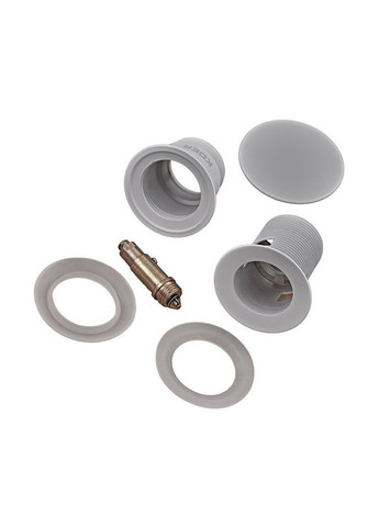 Донний клапан для раковини з переливом PW-03-03 автоматичний (Click-Clack) (Колір білий) 1 1/4'' (KR3395) KOER (321205724)