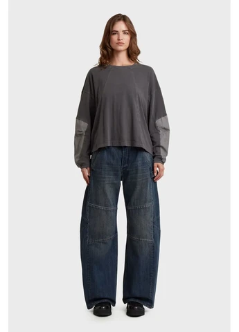 Темно-серый свитшот G-Star Raw однотонный без декора (377437876)